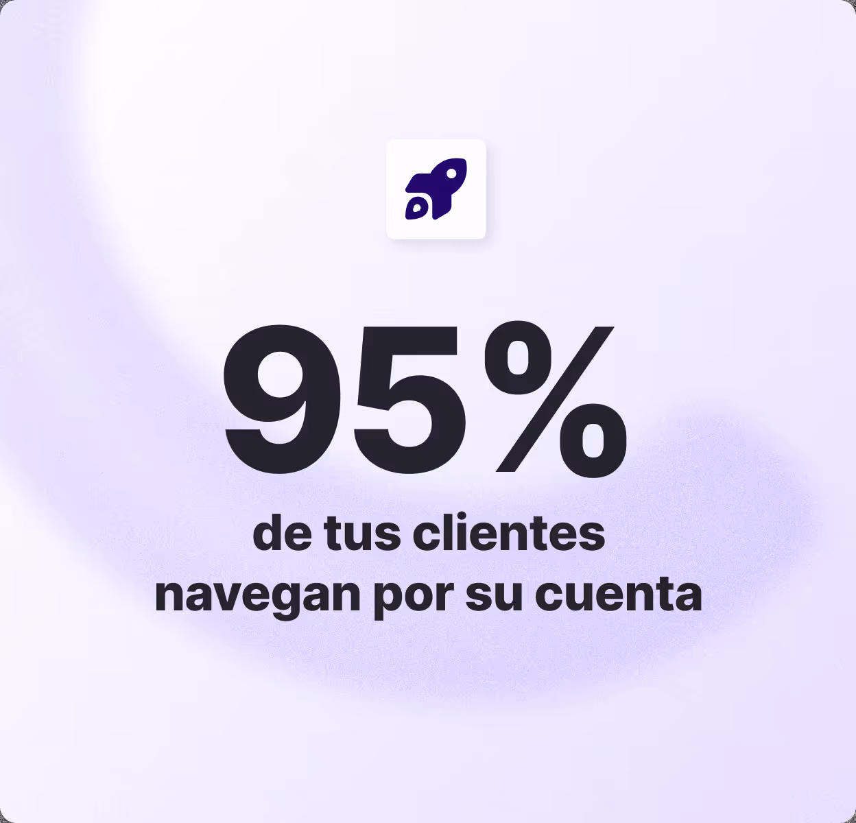 95 % de tus clientes navegan por su cuenta