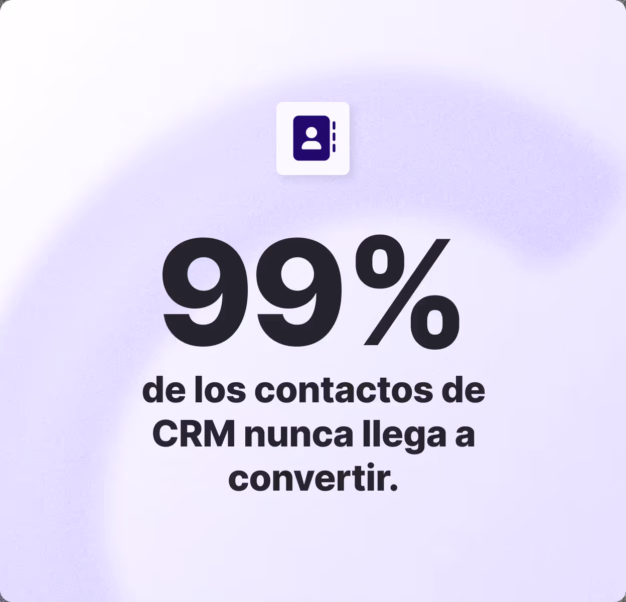 99 % de los contactos de CRM nunca llega a convertir