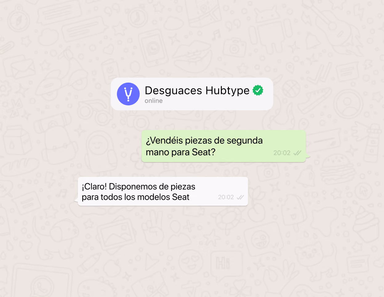 Tú contestas de uno en uno