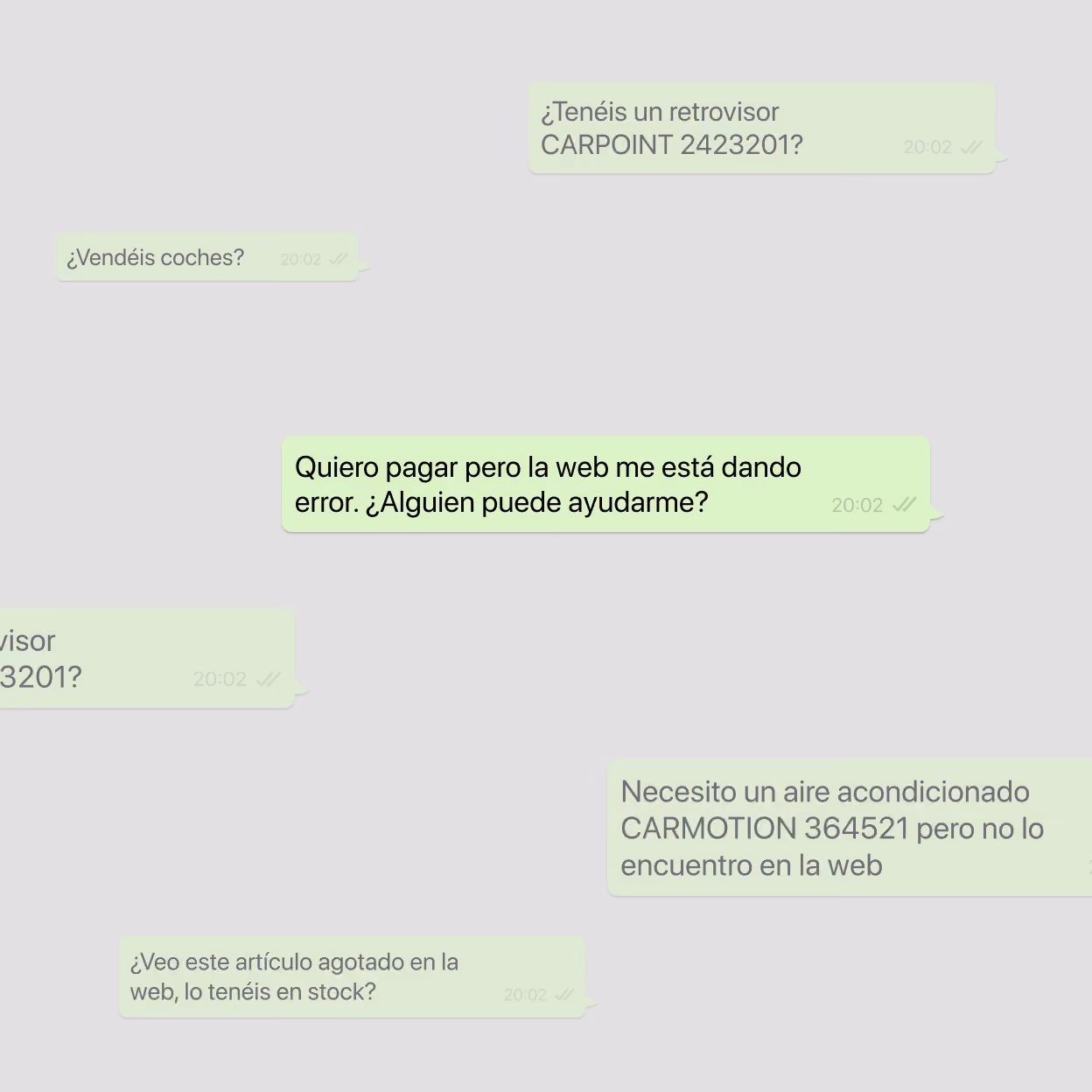 Cola única colapsada en el desguace