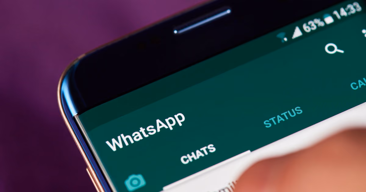 WhatsApp interface on smartphone screen, ideal for B2C communication insights.