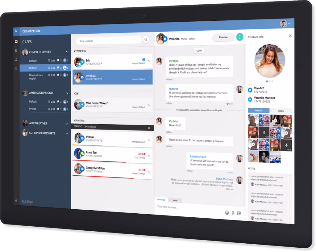 customer communication platform dashboard