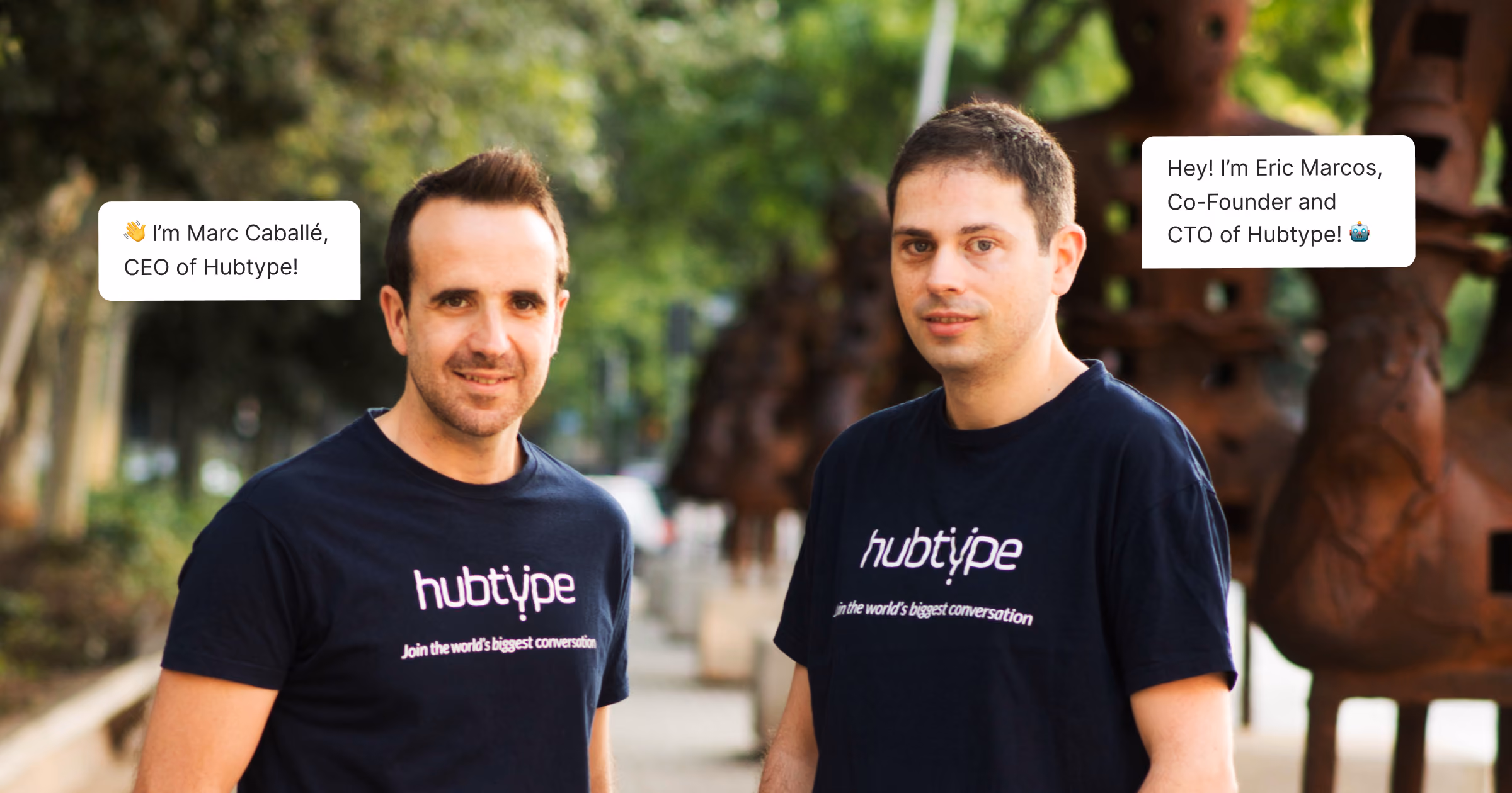Hubtype founders. Marc Caballe and Eric Marcos.