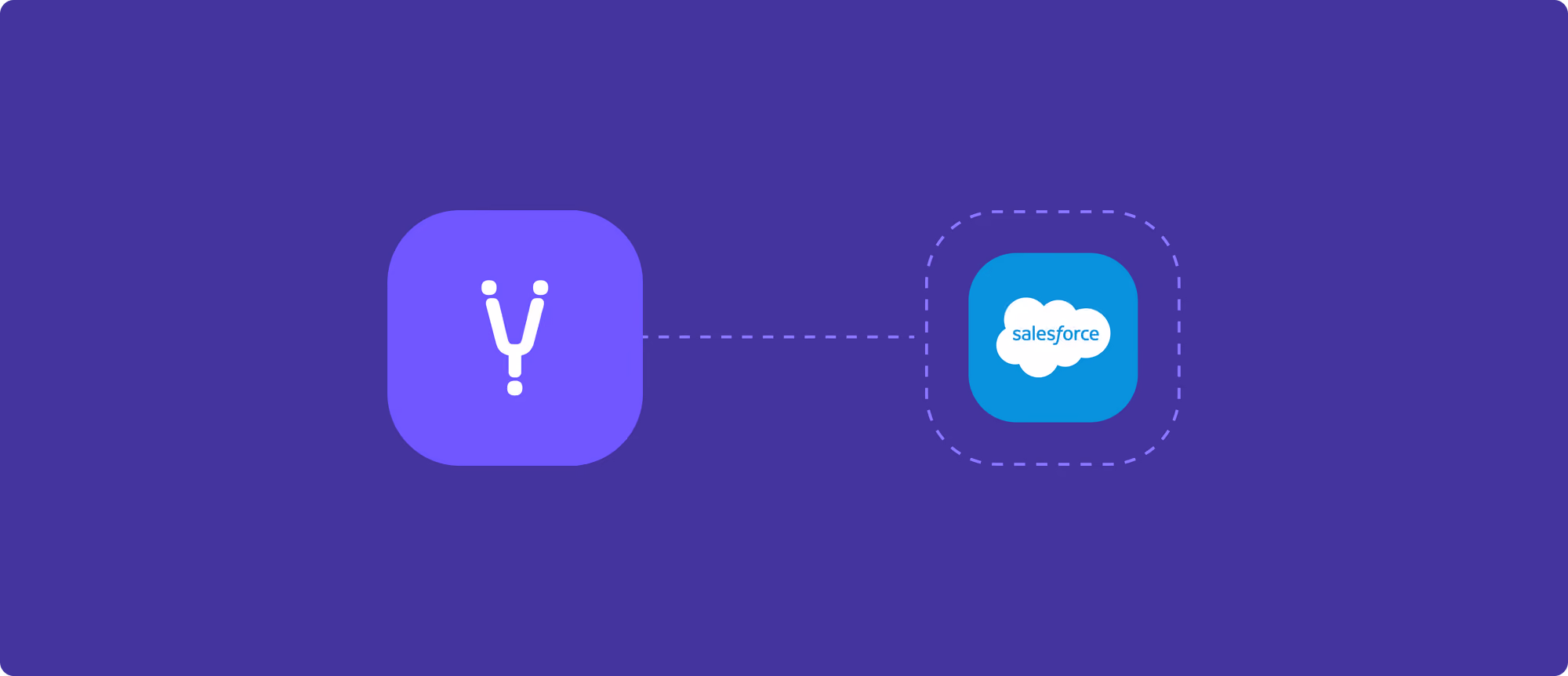 Hubtype and Salesforce logos connected, representing integration and collaboration solutions.
