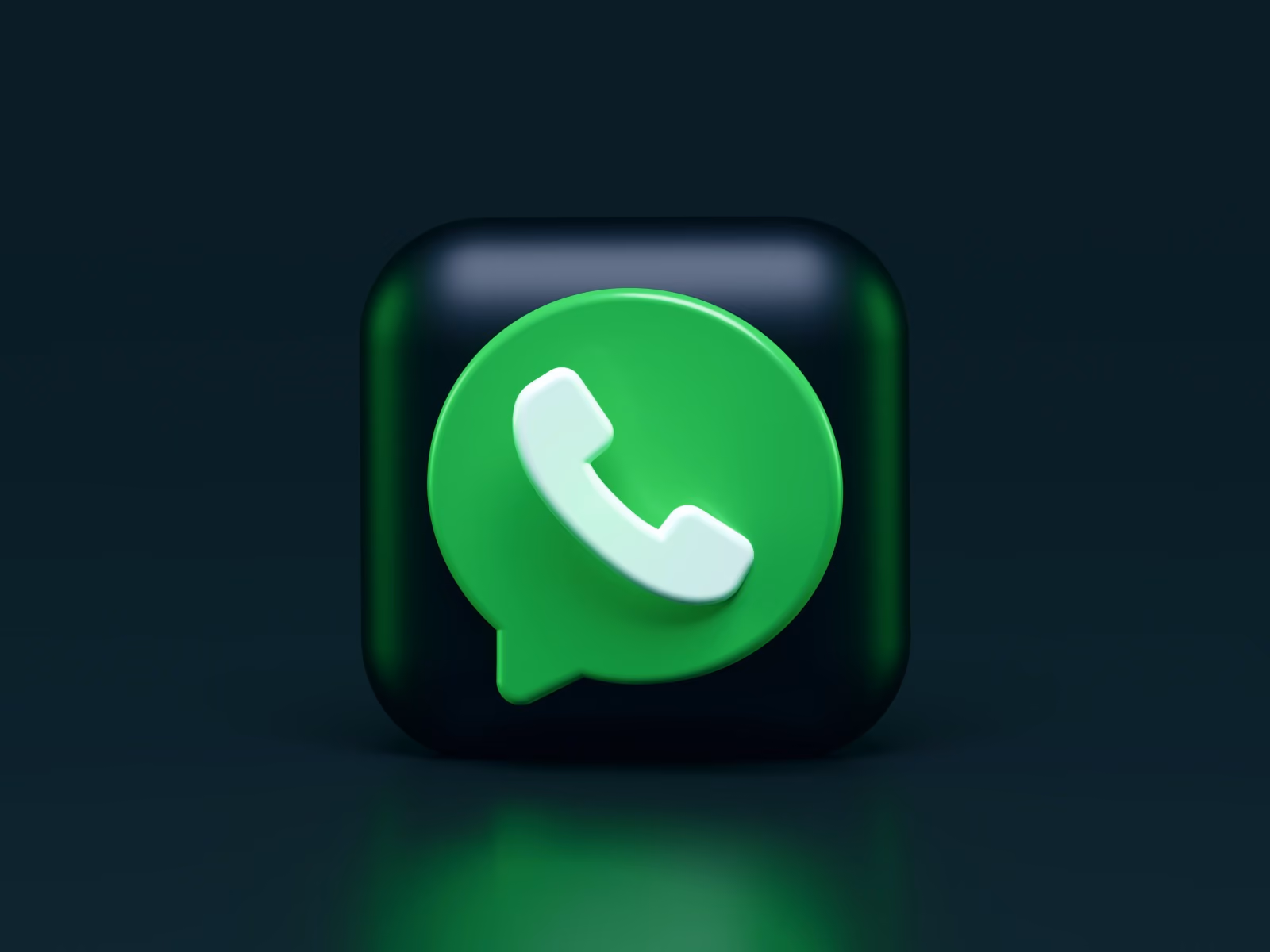 WhatsApp logo on dark background, ideal for messaging app insights.