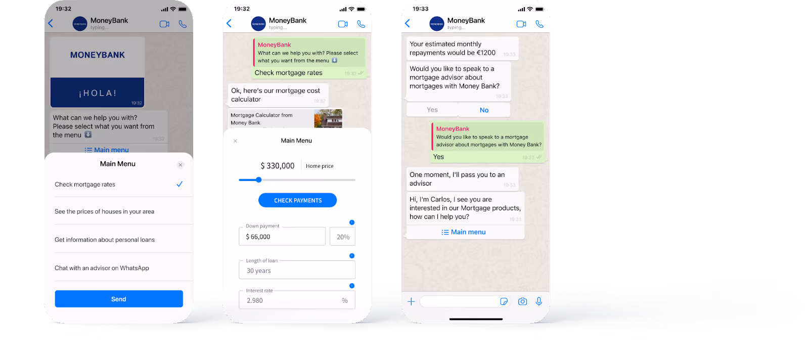 example of great banking cx on whatsapp
