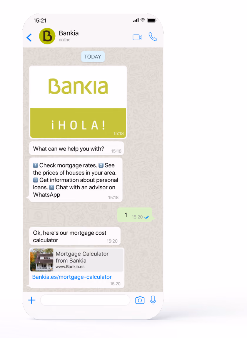 bankia spain whatsapp banking
