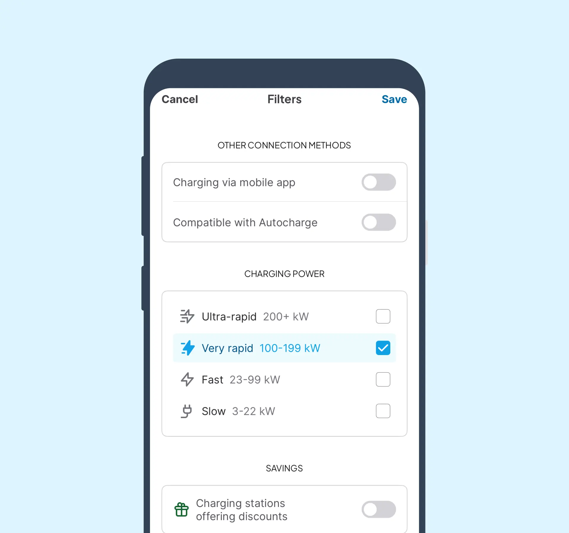 Simplify your search for charging stations