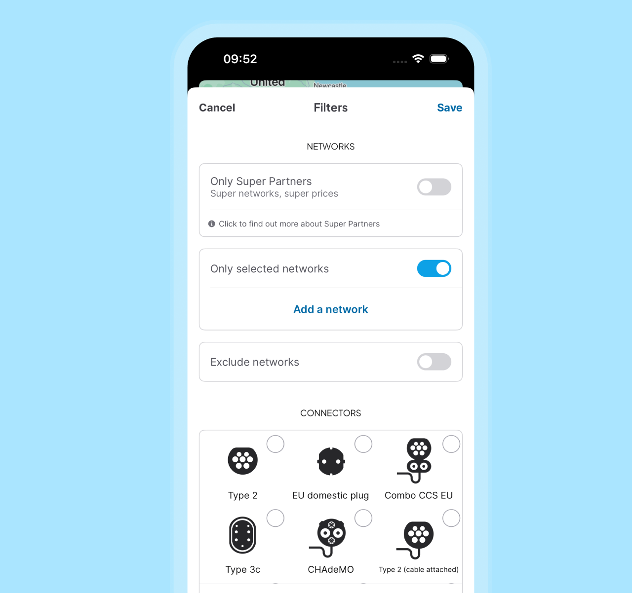 chargemap mobile break duration settings