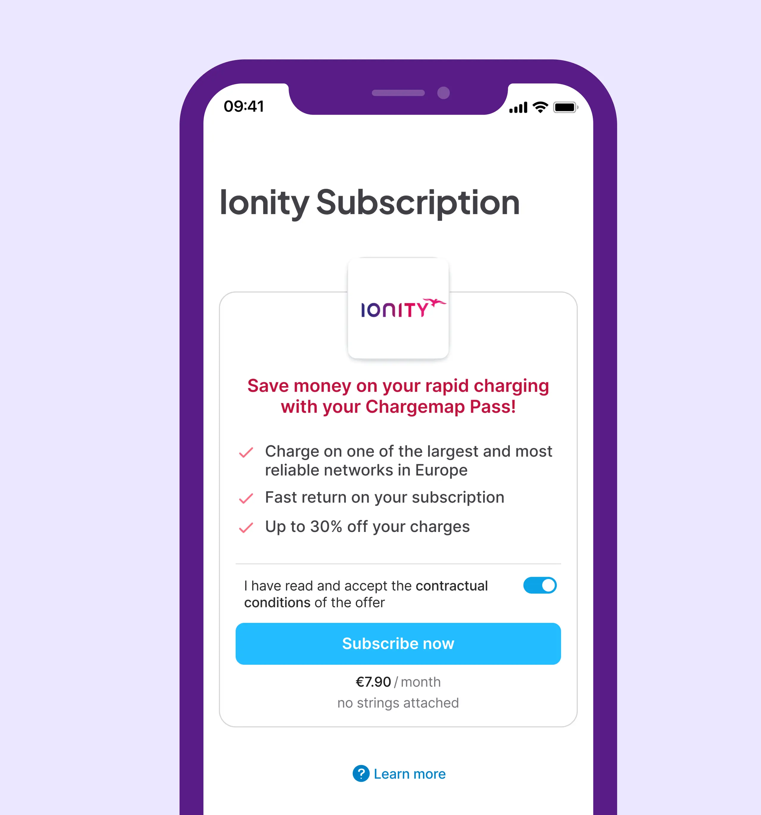Chargemap ionity subscription