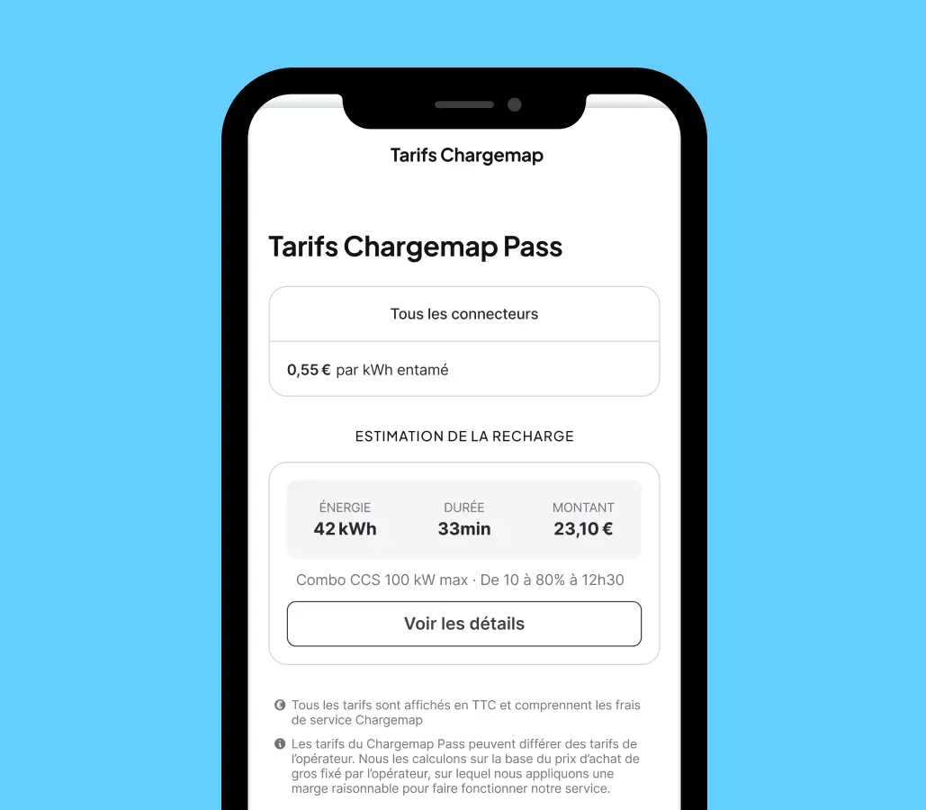 tarifs chargemap pass
