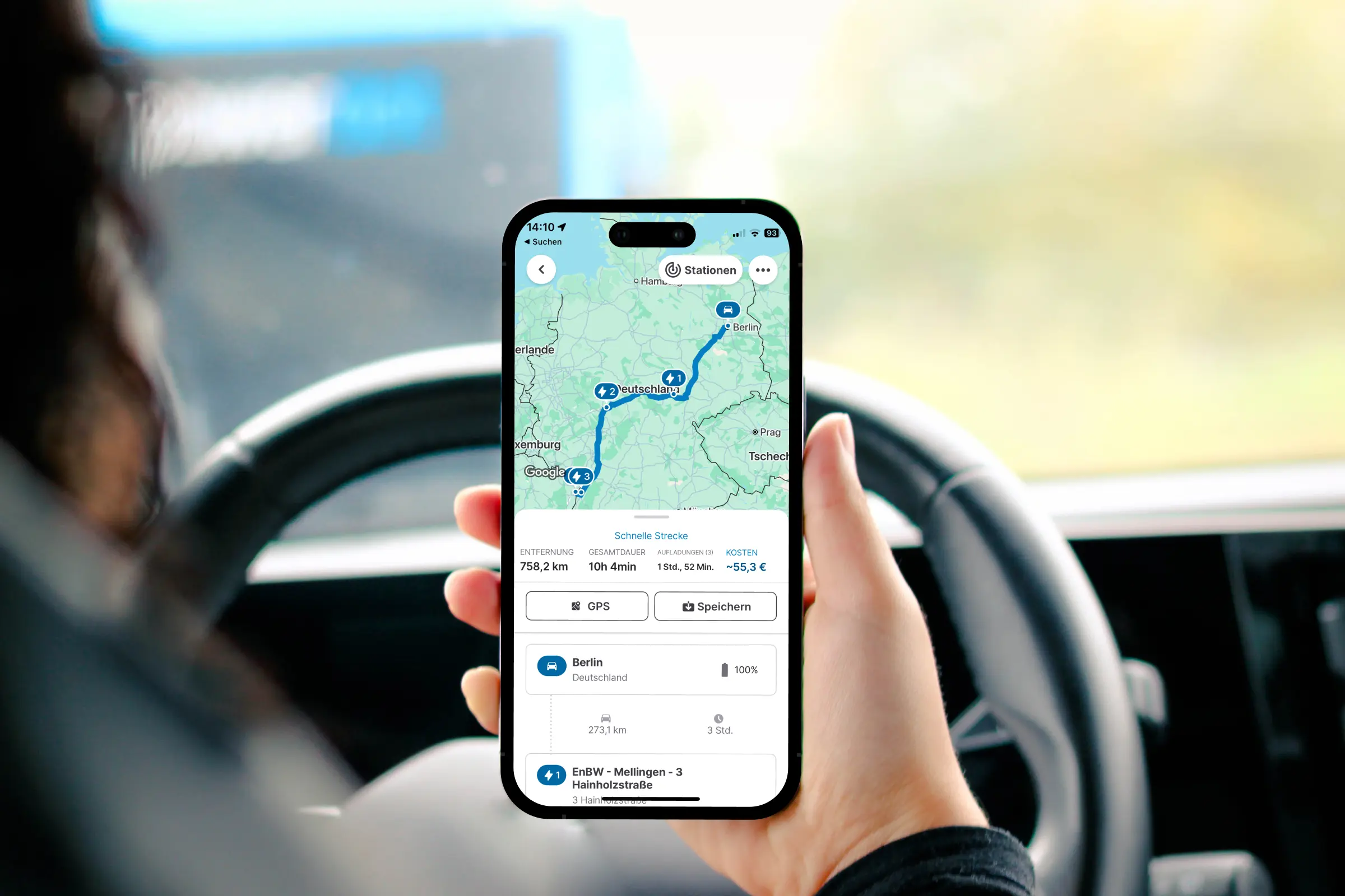 Fahren Sie entspannt los, Chargemap kümmert sich um den Rest.