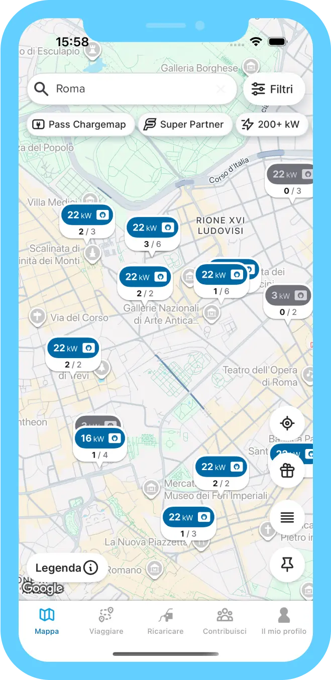 L'app per trovare le colonnine di ricarica più vicine