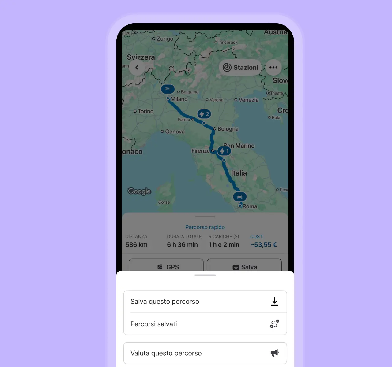 Registra il tuo itinerario
