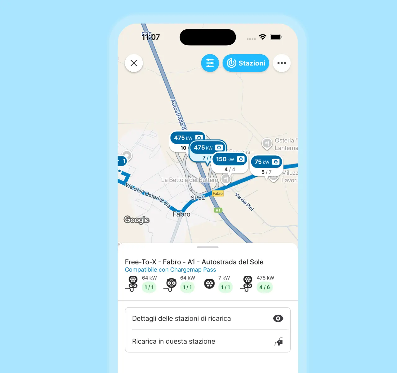 Hai bisogno di effettuare una ricarica vicino ad un luogo preciso?
