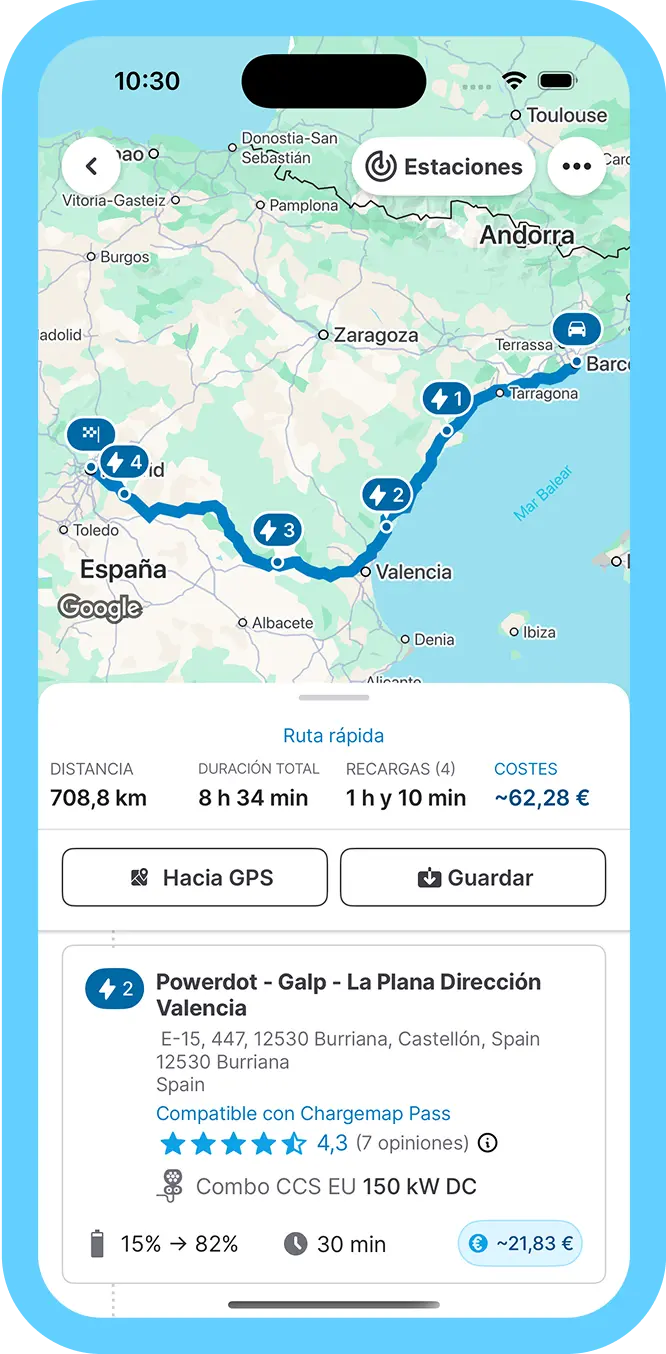 mockup chargemap planificador
