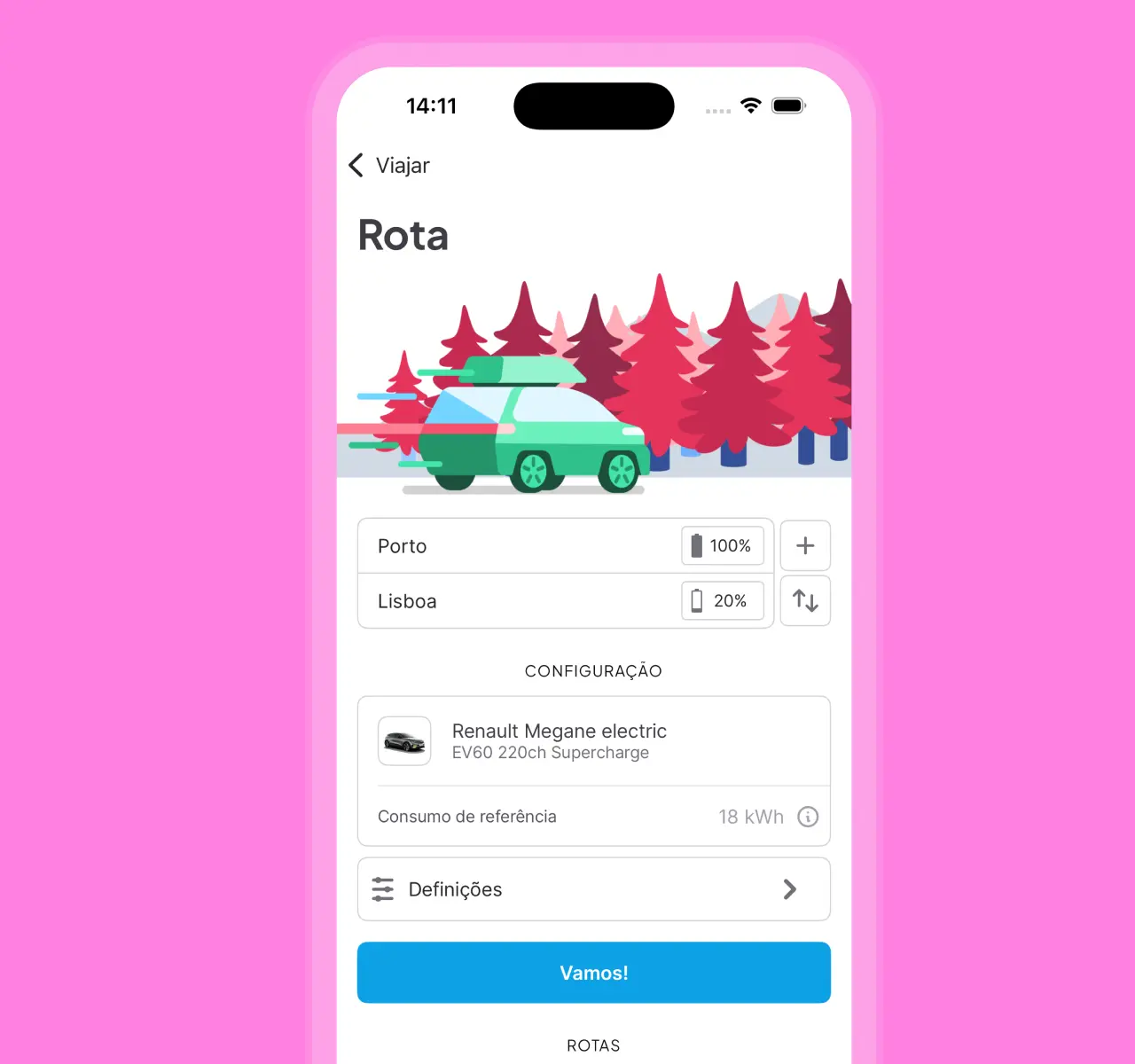 De onde pretende partir ?