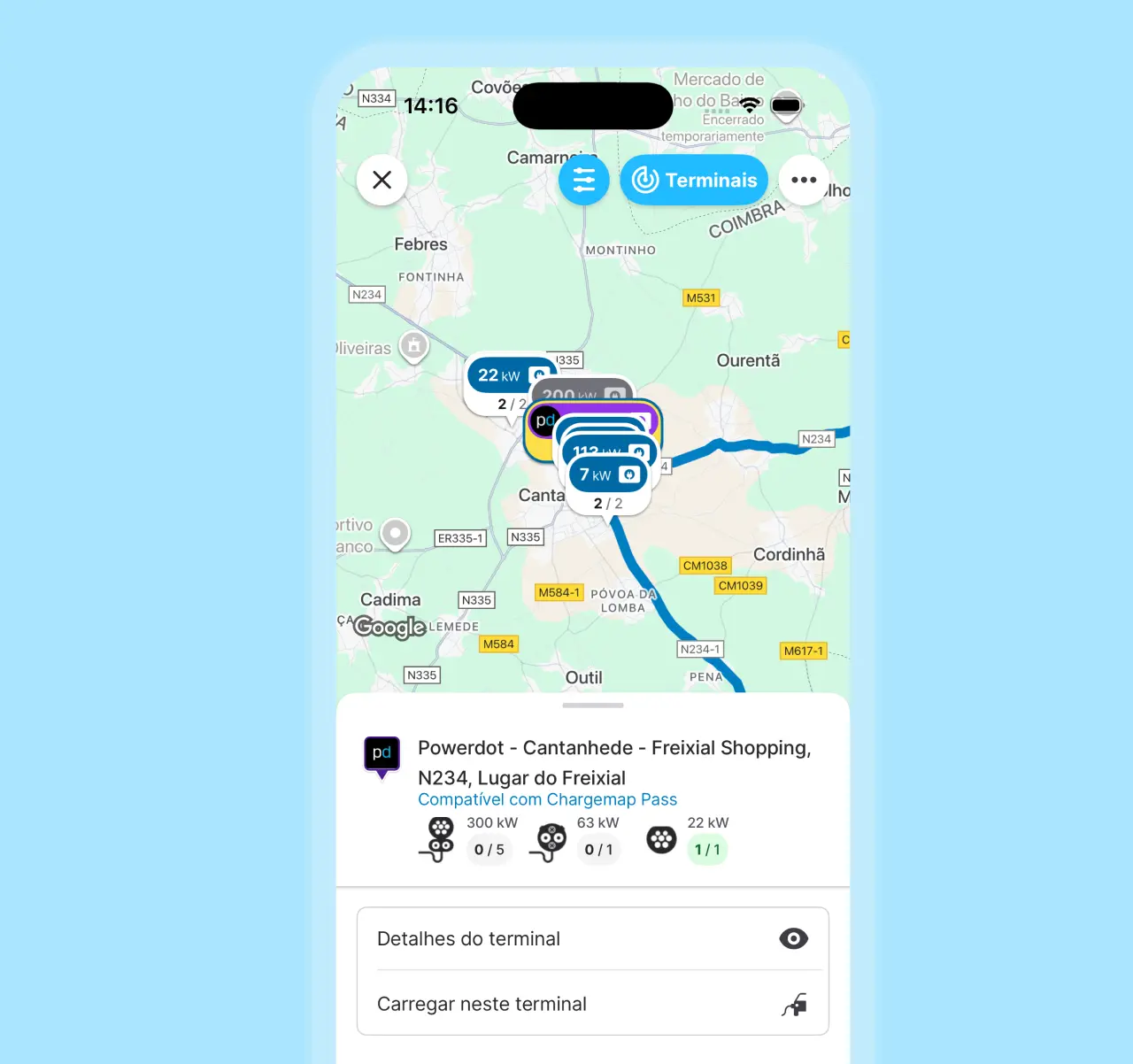 Precisa de fazer um carregamento junto de um local preciso?
