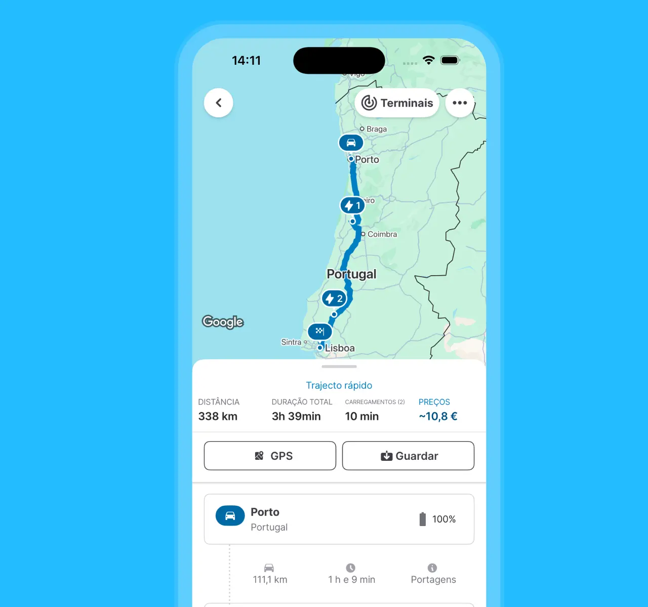 Desfrute de um itinerário ideal, adaptado às suas necessidades
