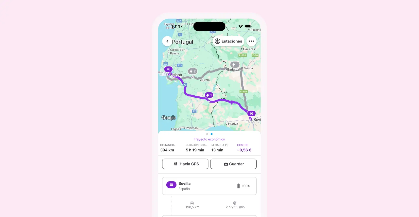 ruta economica chargemap boost