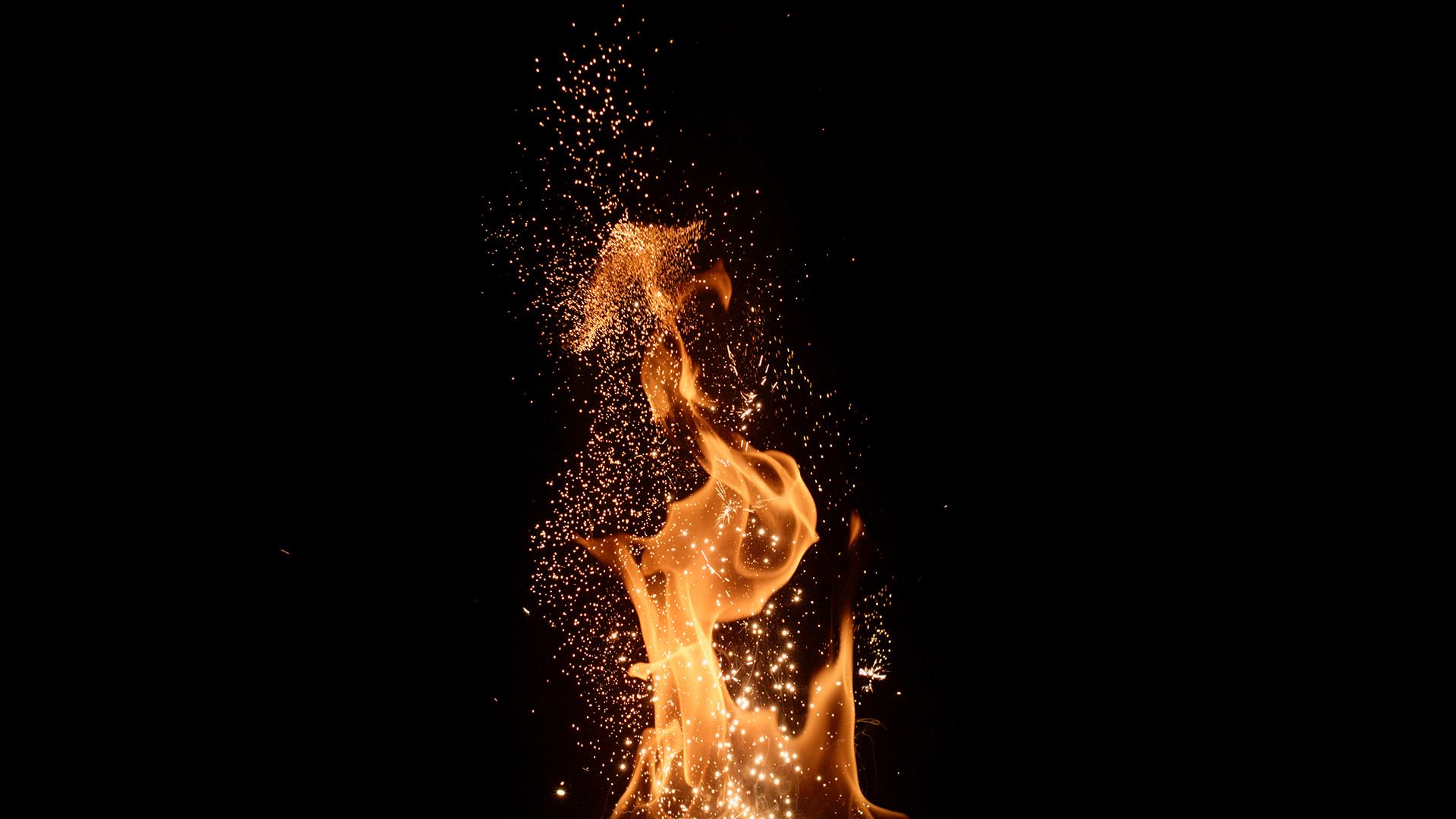 A still off lucie conrad's concept film "red", produced by mat. studio, showcasing a fire on a black background.