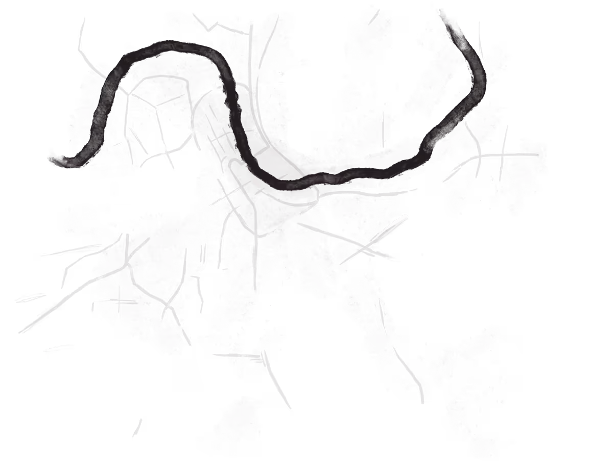 Map illustration of all the different Midtown Fellowship locations.