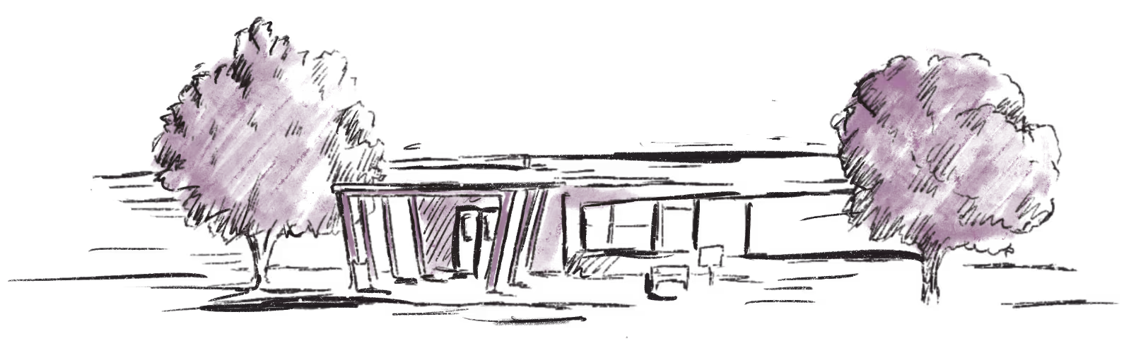 Illustration of the Crieve Hall location