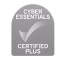 Cyber Essentials Certified Plus badge with a checkmark symbol.