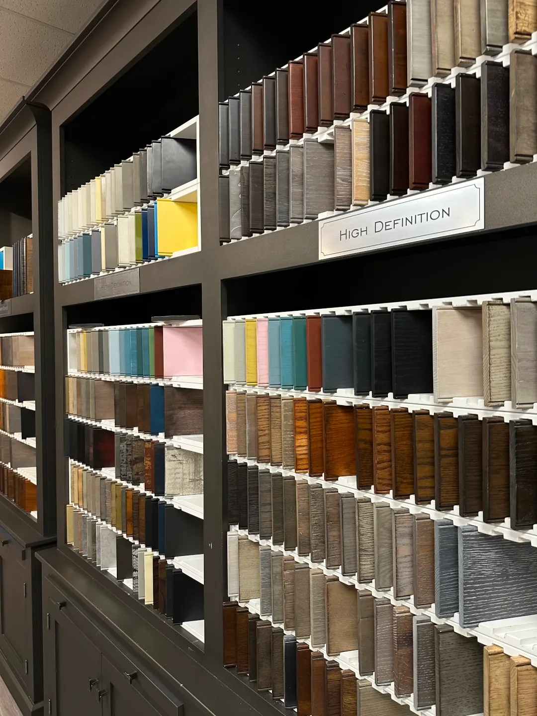 wood and material sample wall homestead