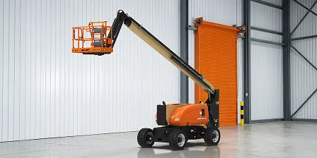 JLG lift från Zip-Up i arbete utomhus i Stockholm