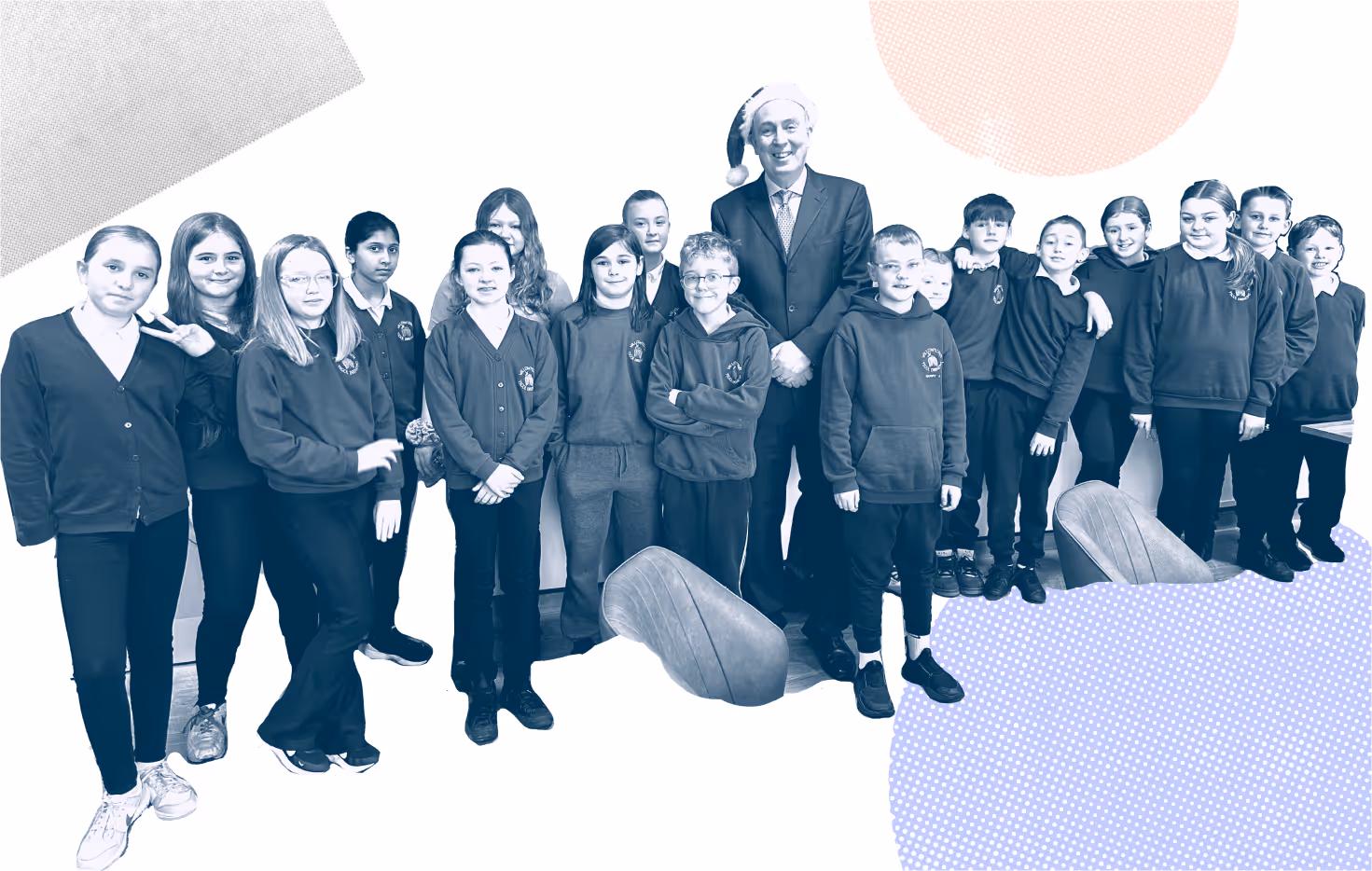 Learners at Willowtown Primary School meet with MP Nick Smith.