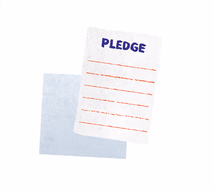An illustration of a pledge document