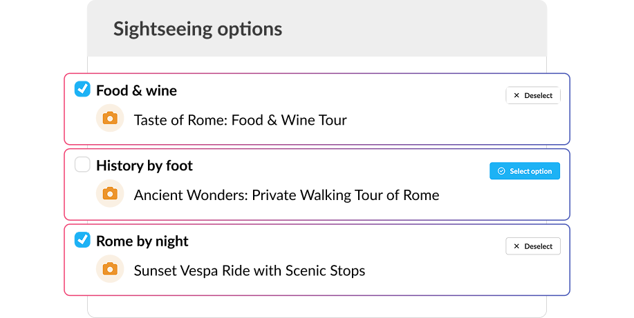 Approve multiple proposal options