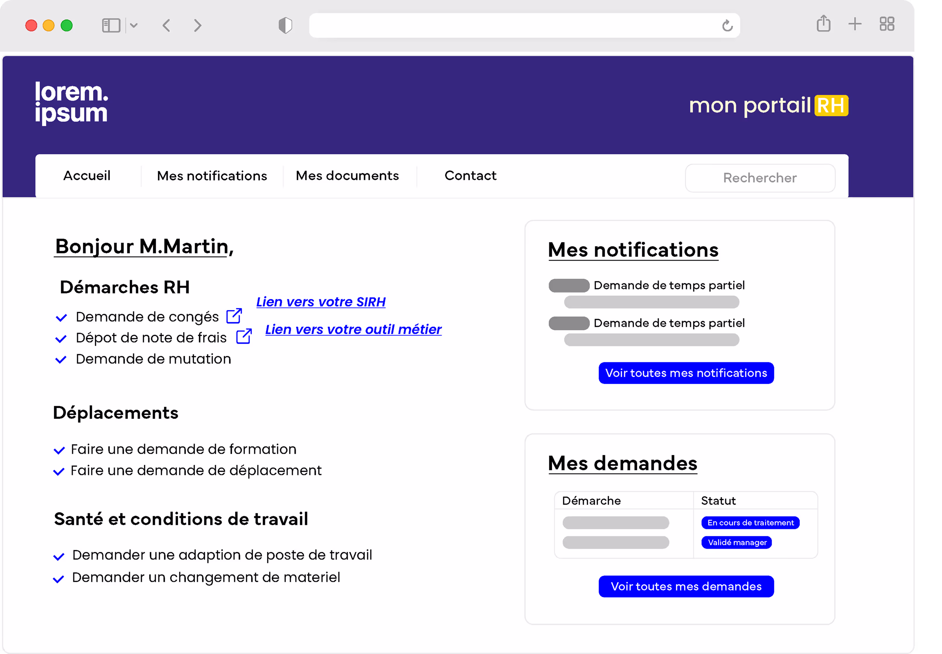 capture ecran efalia portal espace utilisateur