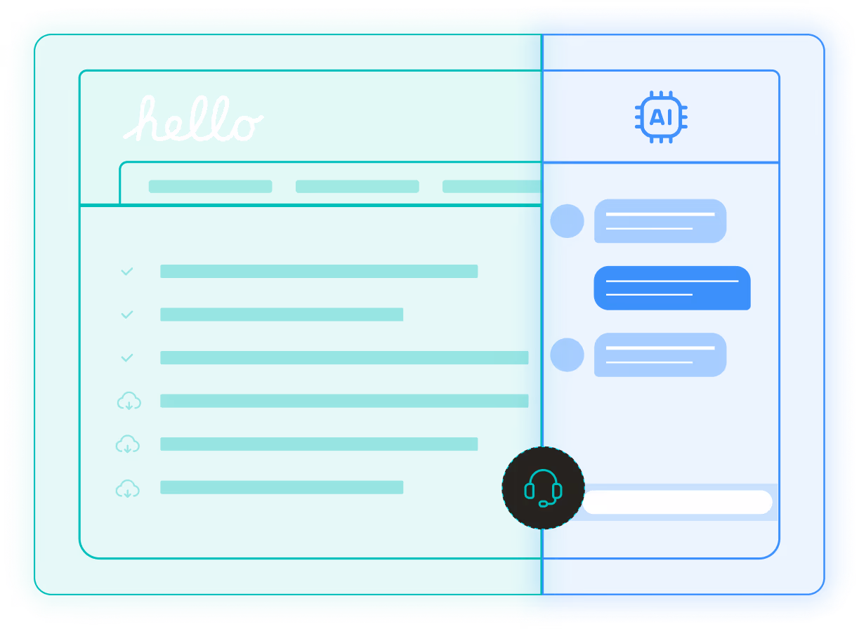 illustration interface portail efalia portal et IA