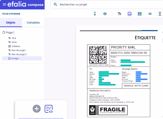 Capture Ecran Logiciel Compose Efalia Secteur