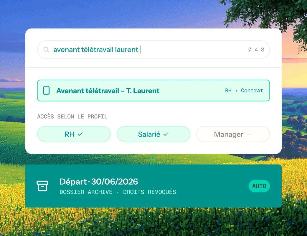 Recherche d'un avenant et accès selon le profil
