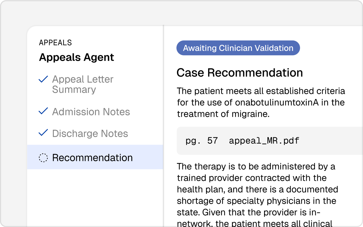 Appeals agent