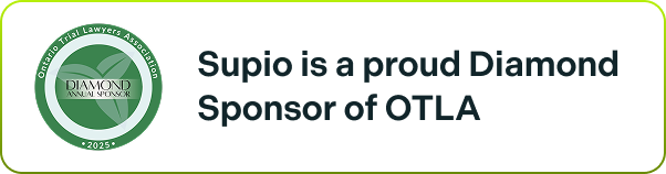 badge that says Supio is a proud Diamond Sponsor of OTLA