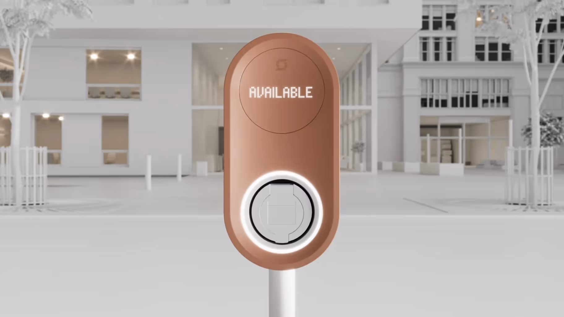 3d model of an e-car charging station