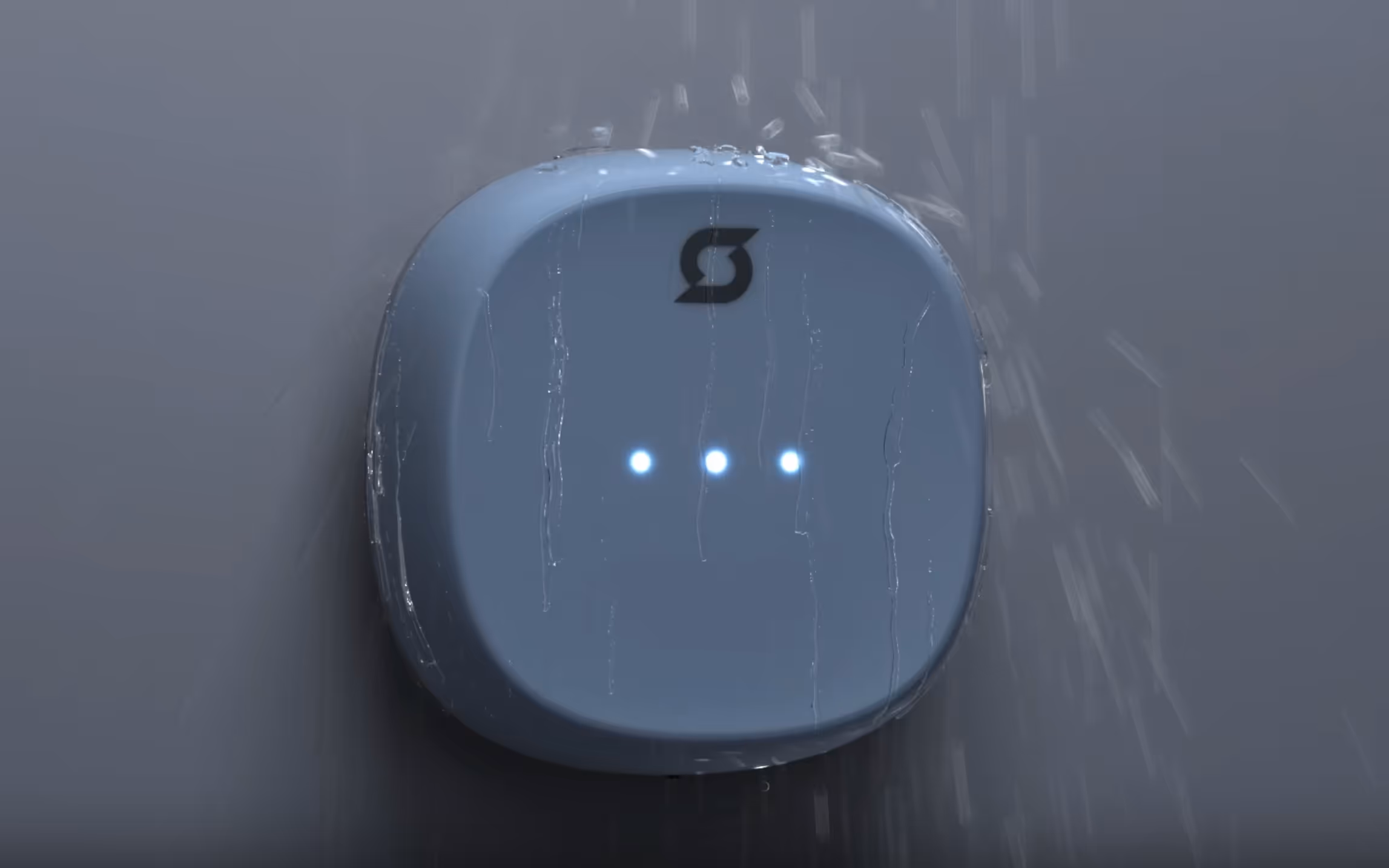 a vfx shot of a wall mounted charging station for e cars