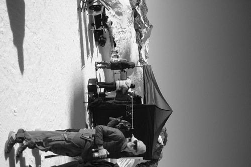 our production team at the basecamp on the slopes