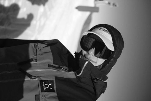 our production assistant smiling for a behind the scene picture