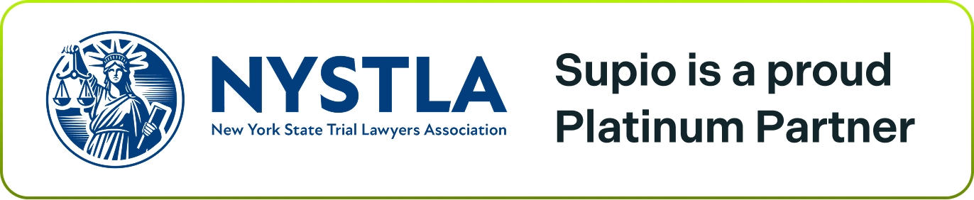 badge that says Supio is a proud Diamond Sponsor of OTLA