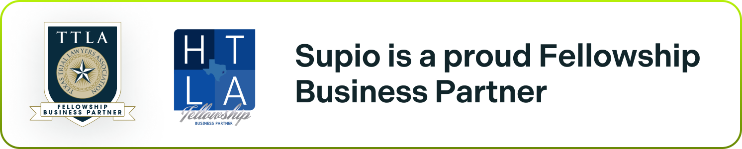 badge that says Supio is a proud Diamond Sponsor of OTLA
