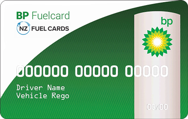 An example of a BP fuel card issued by NZ Fuel cards
