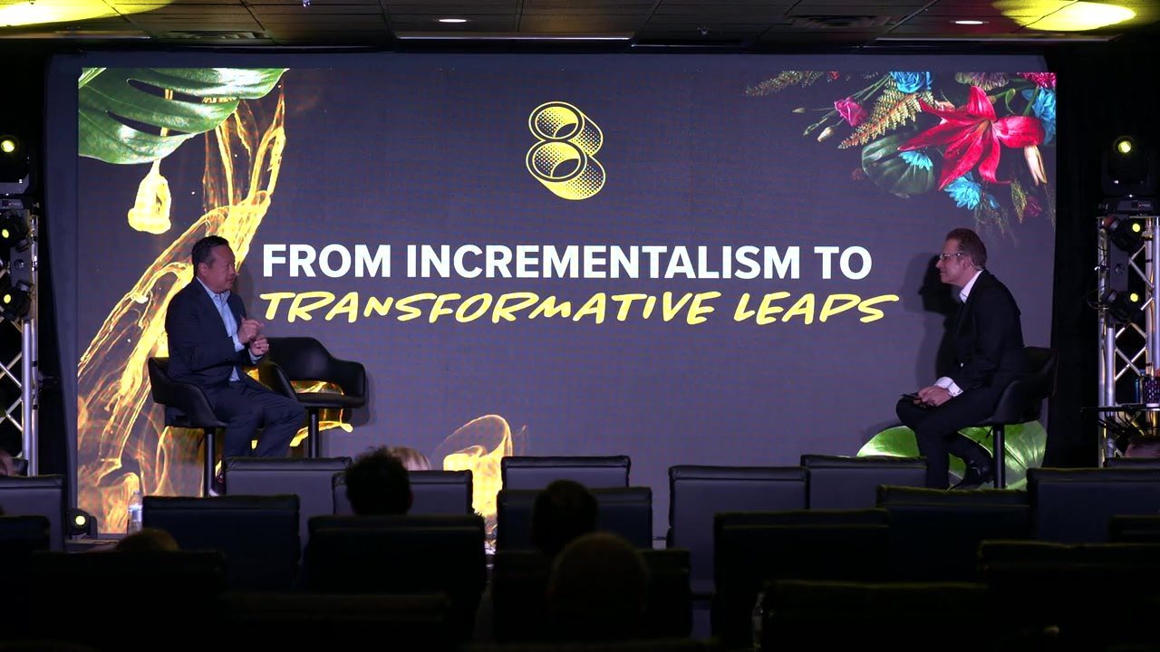 Glenn Llopis moderating From Incrementalism to Transformative Leaps with Dr. Edward S. Kim, 2021 LAOP Summit