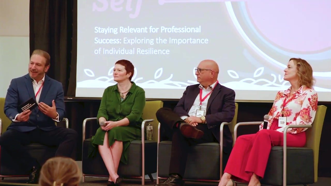 Glenn Llopis moderating the Self-Resilience in Healthcare panel at the 2023 LAOP Summit