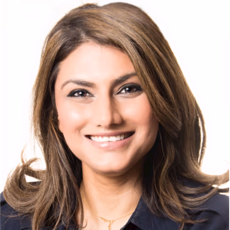 Sumita Yadav, System VP for Operations and Cardiovascular Services at Catholic Health, featured in healthcare leadership testimonial.