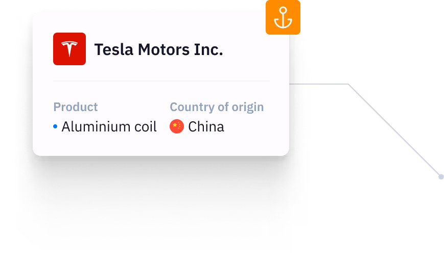 Tesla Motors Inc. trade data with product and country of origin